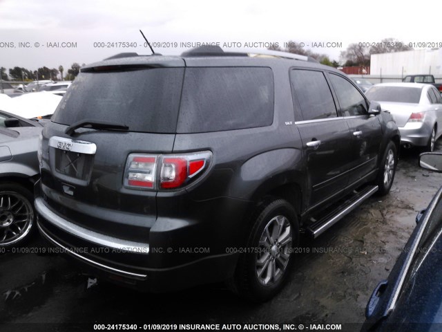 1GKKRRKD6EJ136206 - 2014 GMC ACADIA SLT-1 GRAY photo 4