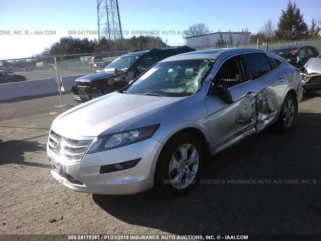 5J6TF2H59AL003254 - 2010 HONDA ACCORD CROSSTOUR EXL SILVER photo 2