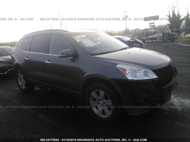 1GNKVGED2BJ265831 - 2011 CHEVROLET TRAVERSE LT GREEN photo 1