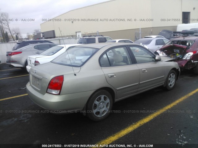 KMHDN45D23U690459 - 2003 HYUNDAI ELANTRA GLS/GT GOLD photo 4