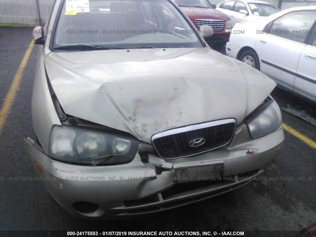 KMHDN45D23U690459 - 2003 HYUNDAI ELANTRA GLS/GT GOLD photo 6