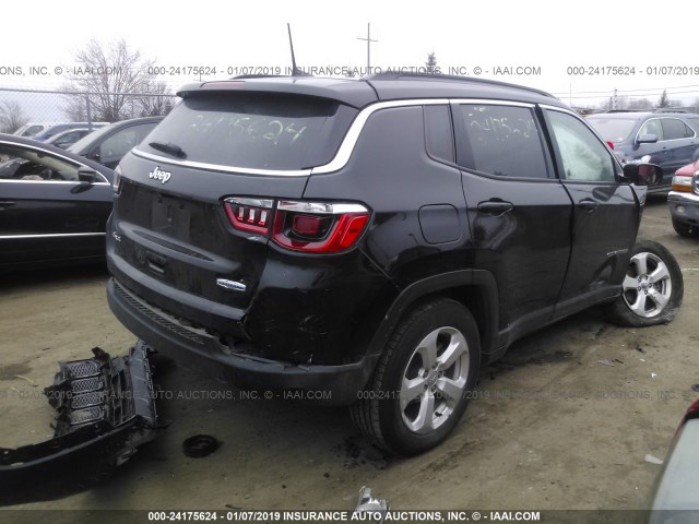 3C4NJDBB6JT168299 - 2018 JEEP COMPASS LATITUDE BLACK photo 4