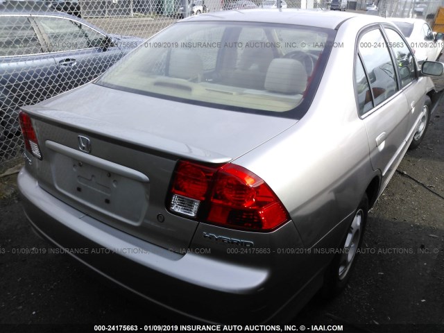 JHMES96694S019851 - 2004 HONDA CIVIC GRAY photo 4