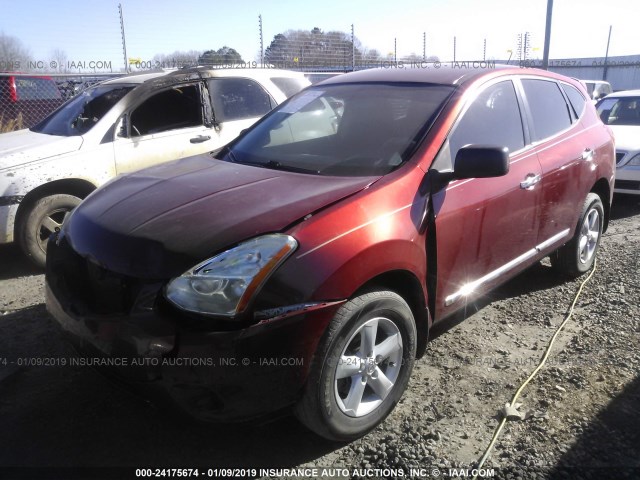 JN8AS5MT8CW273578 - 2012 NISSAN ROGUE S/SV MAROON photo 2