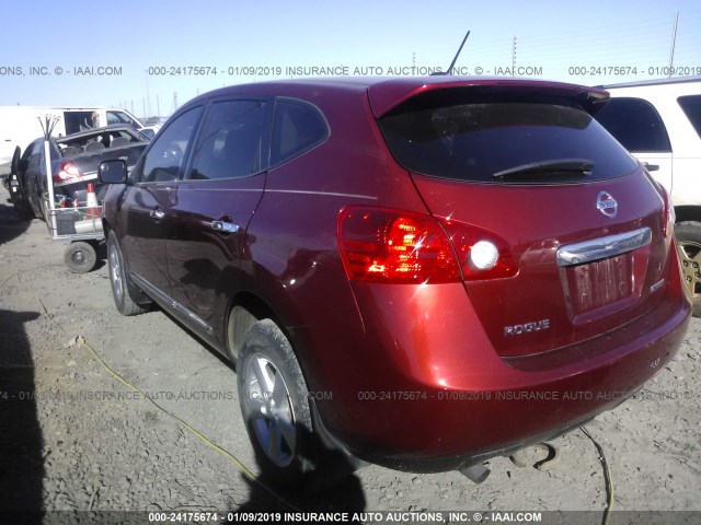 JN8AS5MT8CW273578 - 2012 NISSAN ROGUE S/SV MAROON photo 3