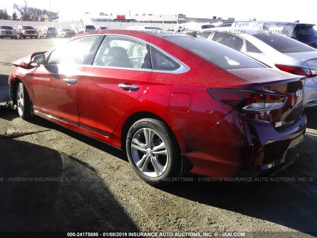 5NPE34AFXJH703567 - 2018 HYUNDAI SONATA SPORT/LIMITED RED photo 3