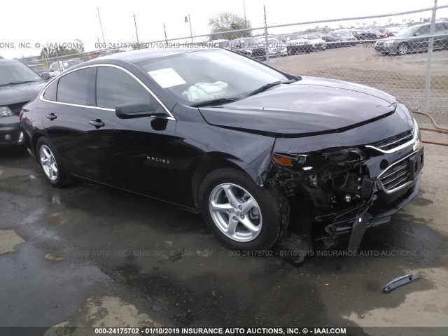 1G1ZB5ST4JF108974 - 2018 CHEVROLET MALIBU LS BLACK photo 1