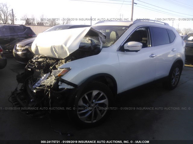 5N1AT2MV1FC860229 - 2015 NISSAN ROGUE S/SL/SV WHITE photo 1