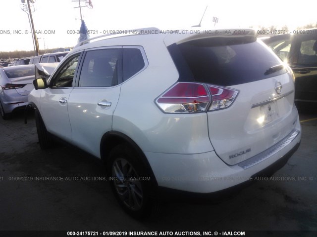 5N1AT2MV1FC860229 - 2015 NISSAN ROGUE S/SL/SV WHITE photo 2