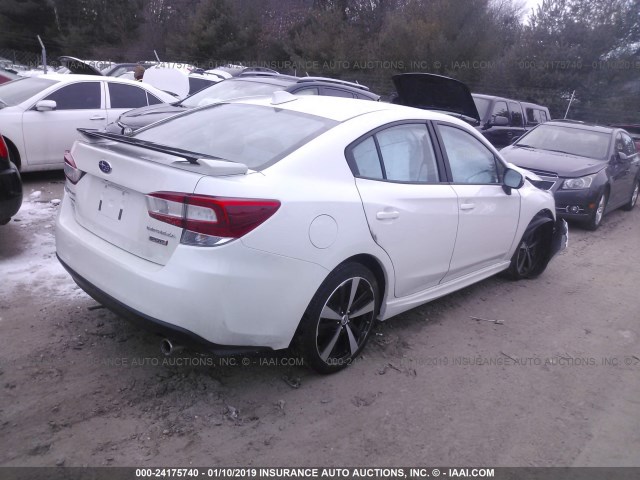 4S3GKAK65J1603456 - 2018 SUBARU IMPREZA SPORT WHITE photo 4