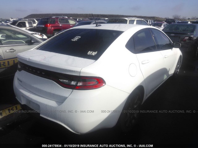 1C3CDFAA6FD433355 - 2015 DODGE DART SE WHITE photo 4