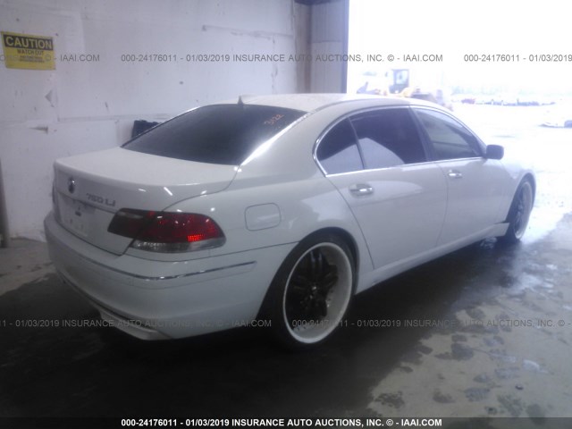 WBAHN83587DT69098 - 2007 BMW 750 WHITE photo 4