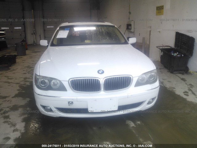 WBAHN83587DT69098 - 2007 BMW 750 WHITE photo 6