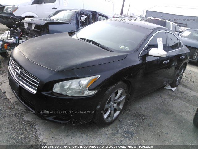 1N4AA51E69C853755 - 2009 NISSAN MAXIMA S/SV BLACK photo 2