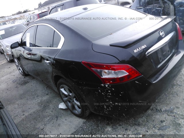 1N4AA51E69C853755 - 2009 NISSAN MAXIMA S/SV BLACK photo 3