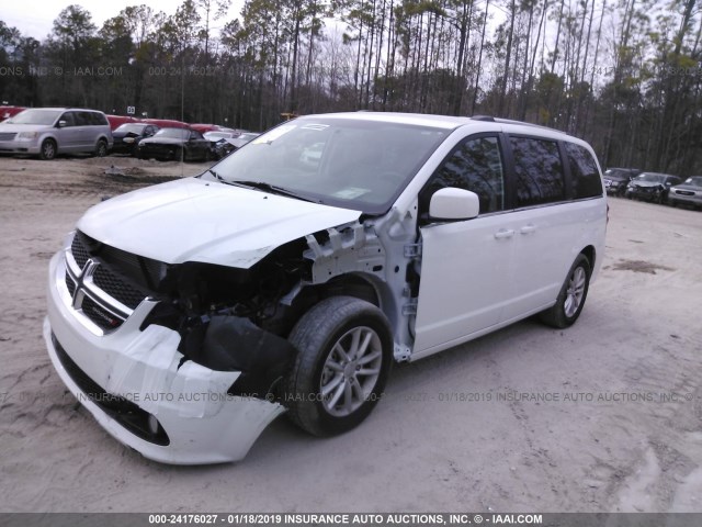 2C4RDGCGXJR216362 - 2018 DODGE GRAND CARAVAN SXT WHITE photo 2