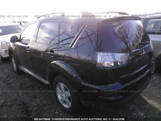 JA4AS2AW6AZ006583 - 2010 MITSUBISHI OUTLANDER ES BLACK photo 3