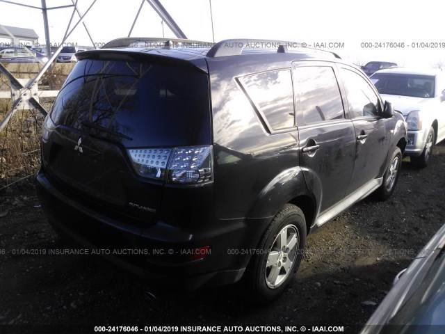 JA4AS2AW6AZ006583 - 2010 MITSUBISHI OUTLANDER ES BLACK photo 4