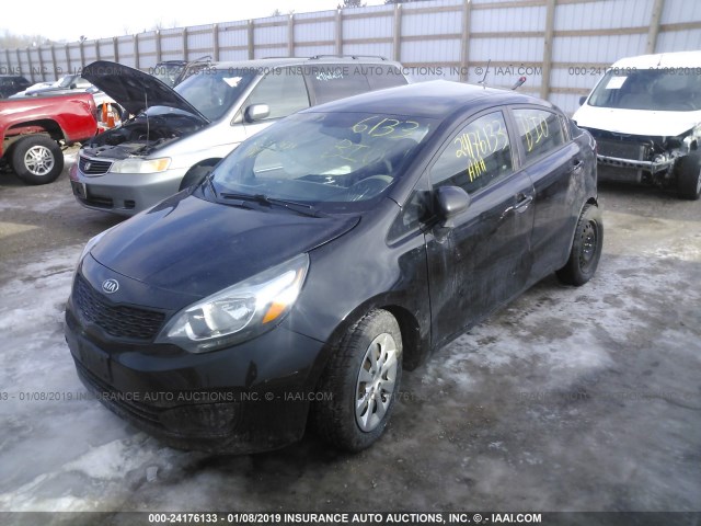 KNADM4A33C6047723 - 2012 KIA RIO LX BLACK photo 2