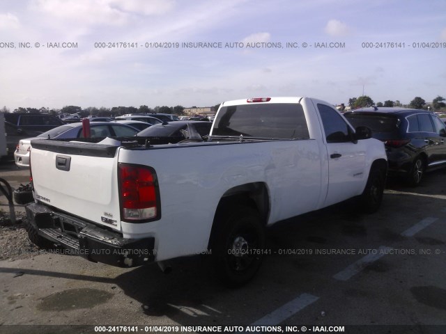 1GTN1TEX2DZ192825 - 2013 GMC SIERRA C1500 WHITE photo 4