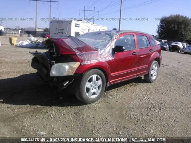 1B3HB48B28D691113 - 2008 DODGE CALIBER SXT RED photo 2