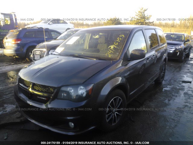 2C4RDGBG3JR221629 - 2018 DODGE GRAND CARAVAN SE GRAY photo 2