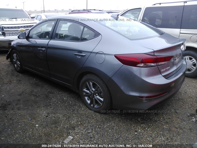 5NPD84LF5JH316659 - 2018 HYUNDAI ELANTRA SEL/VALUE/LIMITED GRAY photo 3