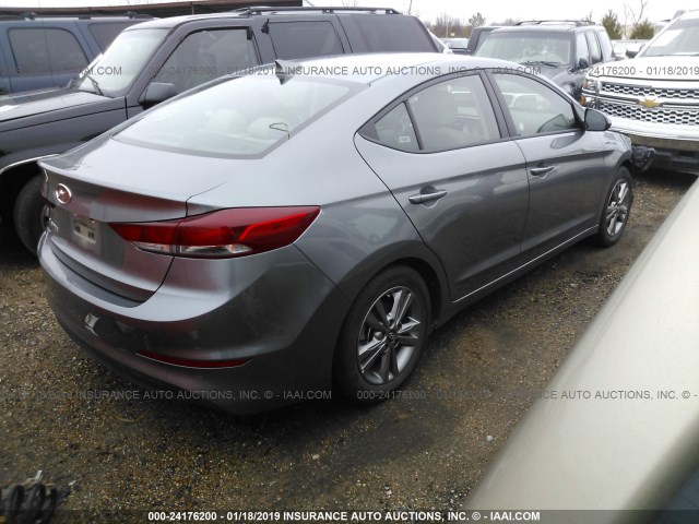 5NPD84LF5JH316659 - 2018 HYUNDAI ELANTRA SEL/VALUE/LIMITED GRAY photo 4