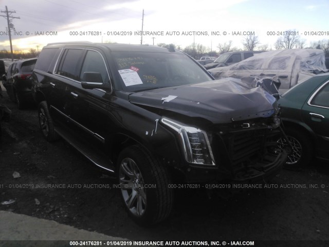 1GYS4HKJ9GR437691 - 2016 CADILLAC ESCALADE ESV LUXURY BLACK photo 1