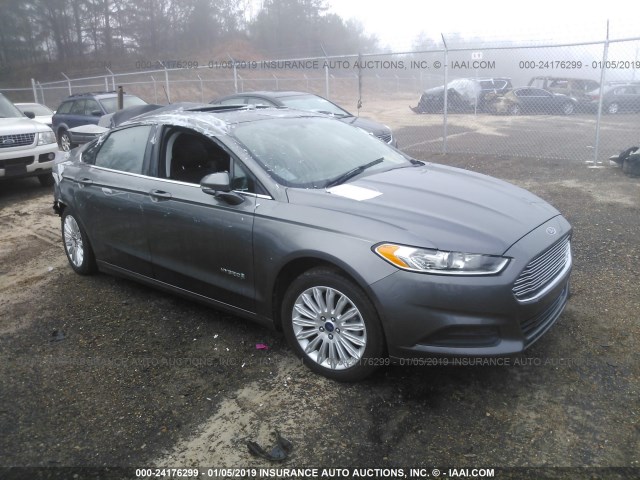 3FA6P0LU2DR388770 - 2013 FORD 4 DOOR SEDAN SE HYBRID GRAY photo 1