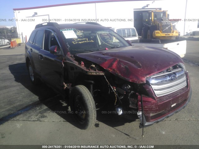 4S4BRCBC5D3212626 - 2013 SUBARU OUTBACK 2.5I PREMIUM RED photo 1