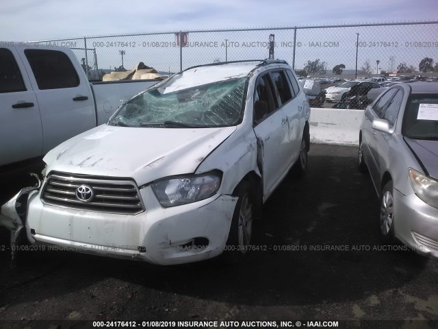 JTEDS43A992090804 - 2009 TOYOTA HIGHLANDER SPORT WHITE photo 2