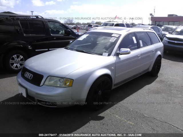 WAUXU64B12N081577 - 2002 AUDI S6 AVANT QUATTRO SILVER photo 2