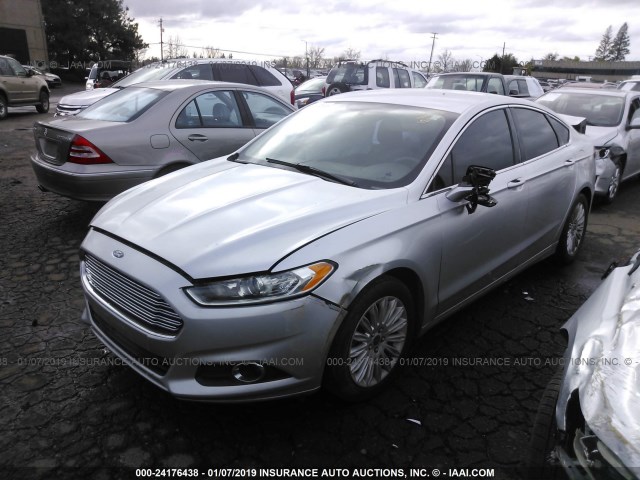 3FA6P0LU7DR149361 - 2013 FORD FUSION SE HYBRID SILVER photo 2