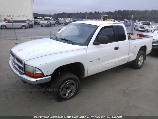 1B7GG23X3VS132857 - 1997 DODGE DAKOTA WHITE photo 2