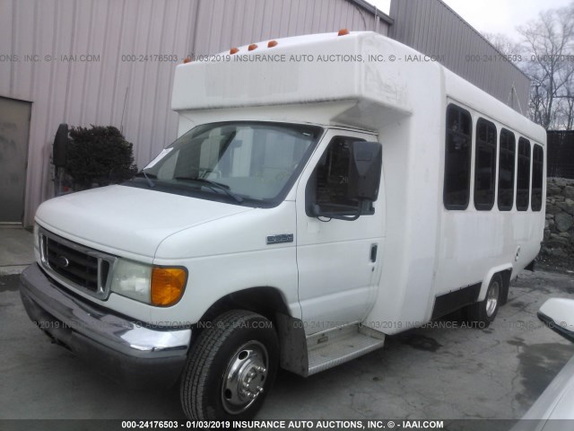 1FDWE35SX7DB10527 - 2007 FORD ECONOLINE E350 SUPER DUTY CTWAY VAN WHITE photo 2