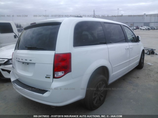 2C4RDGCG8HR861215 - 2017 DODGE GRAND CARAVAN SXT WHITE photo 4