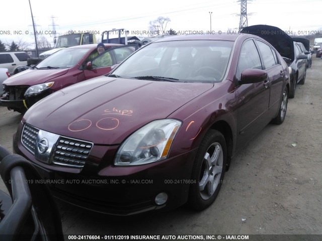 1N4BA41E25C867807 - 2005 NISSAN MAXIMA SE/SL RED photo 2