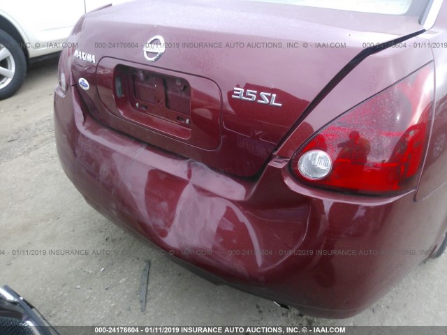 1N4BA41E25C867807 - 2005 NISSAN MAXIMA SE/SL RED photo 6