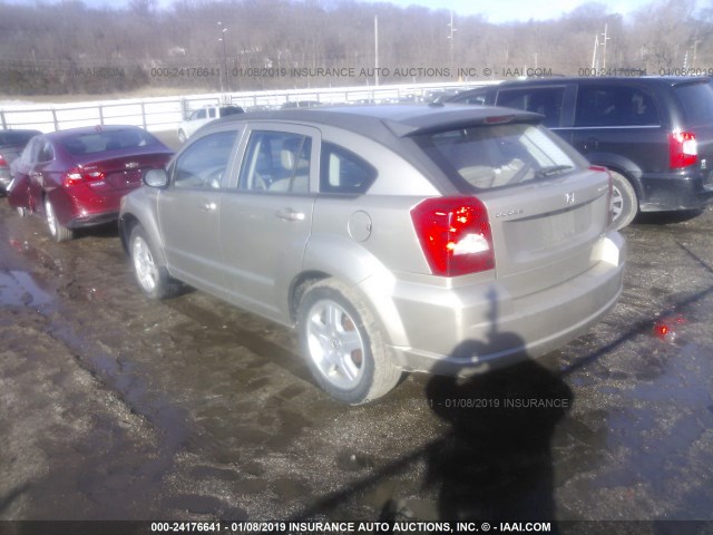 1B3HB48A99D197856 - 2009 DODGE CALIBER SXT TAN photo 3