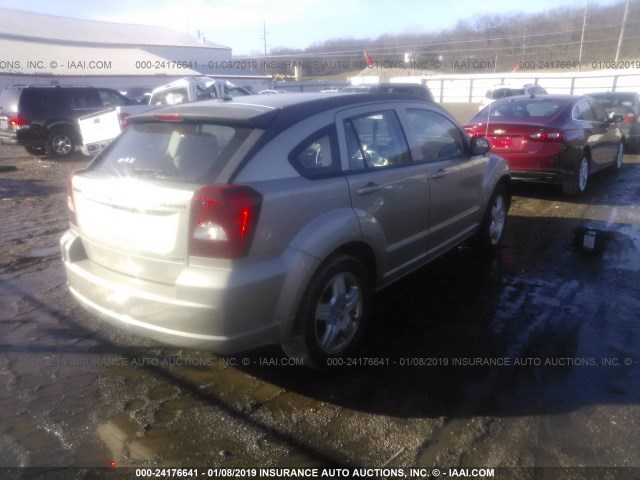 1B3HB48A99D197856 - 2009 DODGE CALIBER SXT TAN photo 4