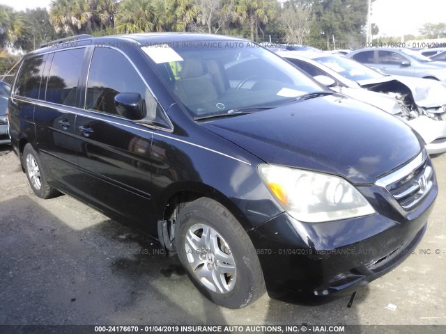 5FNRL38647B081444 - 2007 HONDA ODYSSEY EXL BLACK photo 1