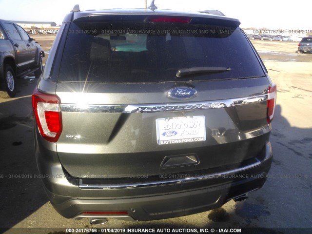 1FM5K7D84JGB77776 - 2018 FORD EXPLORER XLT GRAY photo 6