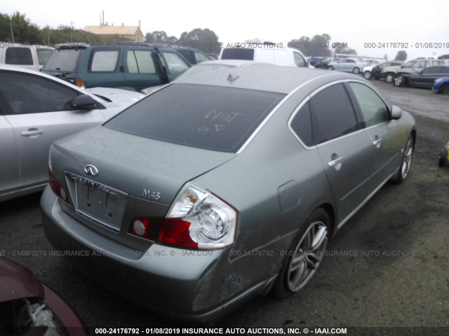 JNKBY01E27M400087 - 2007 INFINITI M45 SPORT SILVER photo 4