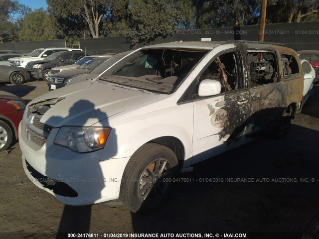 2C4RDGCGXHR807656 - 2017 DODGE GRAND CARAVAN SXT WHITE photo 2