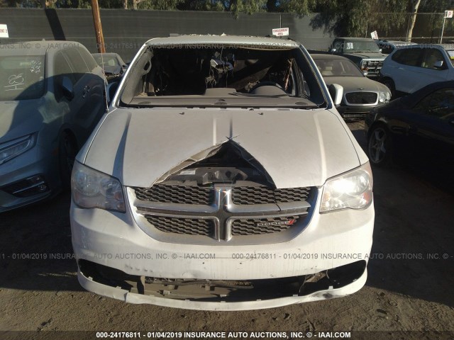 2C4RDGCGXHR807656 - 2017 DODGE GRAND CARAVAN SXT WHITE photo 6