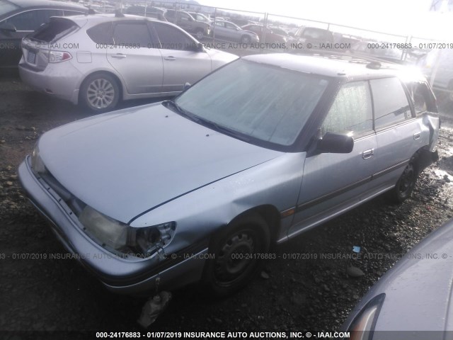 4S3BJ6336P7941565 - 1993 SUBARU LEGACY L Light Blue photo 2