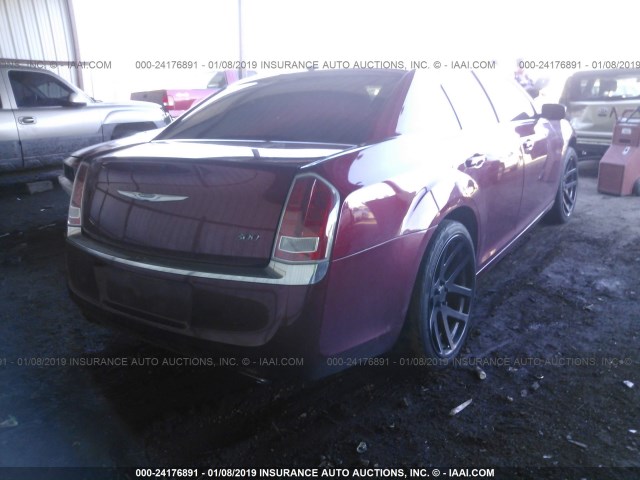 2C3CCAAG3EH372946 - 2014 CHRYSLER 300 RED photo 4