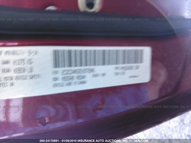 2C3CCAAG3EH372946 - 2014 CHRYSLER 300 RED photo 9