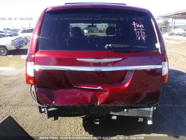 2C4RC1CG3CR411299 - 2012 CHRYSLER TOWN & COUNTRY TOURING L RED photo 6